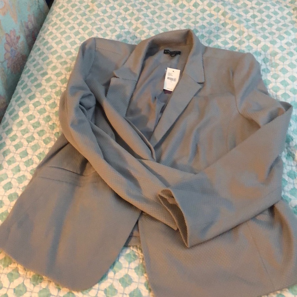 Steel Gray lined blazer.
